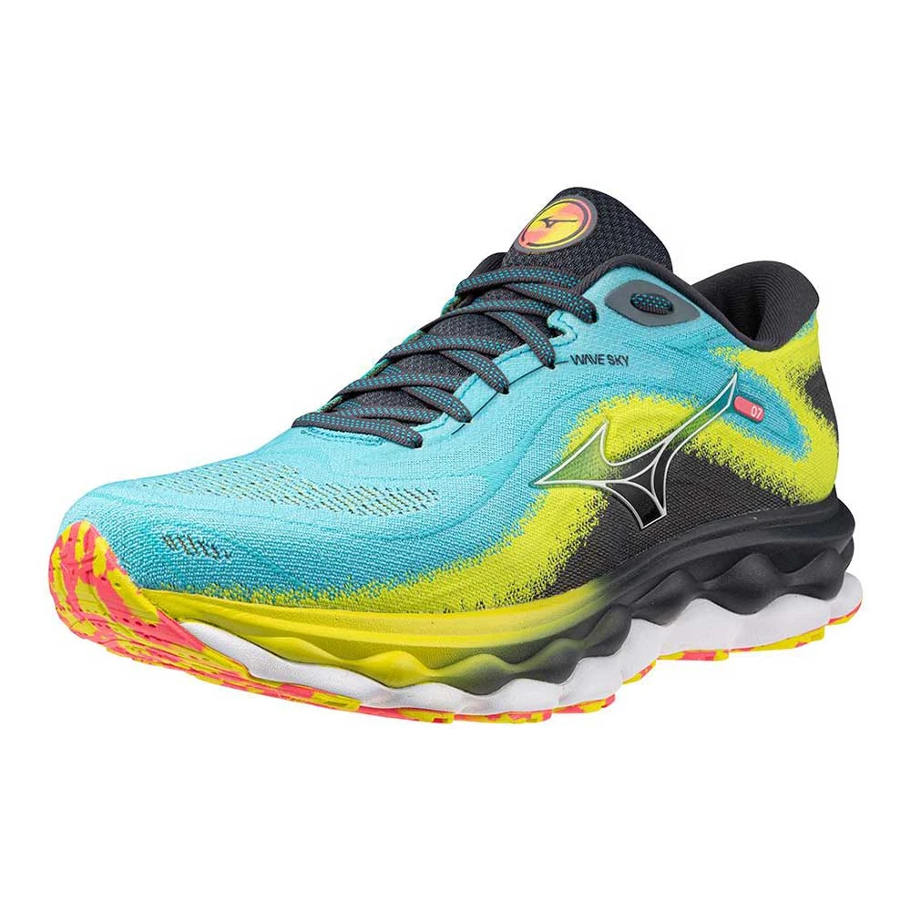 Mizuno Men's Wave Sky 7 Running Shoe - Jet Blue/White - Regular (D) 4 Mizuno Men's Wave Sky 7 Running Shoe - Jet Blue/White - Regular (D) - Image 2