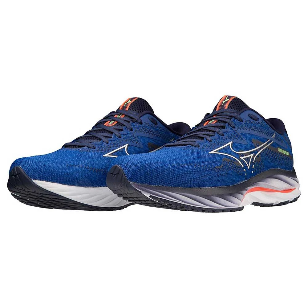 Mizuno Men's Wave Rider 27 Running Shoe - Surf The Web/White - Regular (D) 5 Mizuno Men's Wave Rider 27 Running Shoe - Surf The Web/White - Regular (D) - Image 3