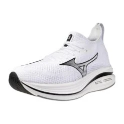 Mizuno Men's Neo Zen Running Shoe - White/Black- Regular (D) 11 Mizuno Men's Neo Zen Running Shoe - White/Black- Regular (D) -Gazelle Sports 411495 0090 06