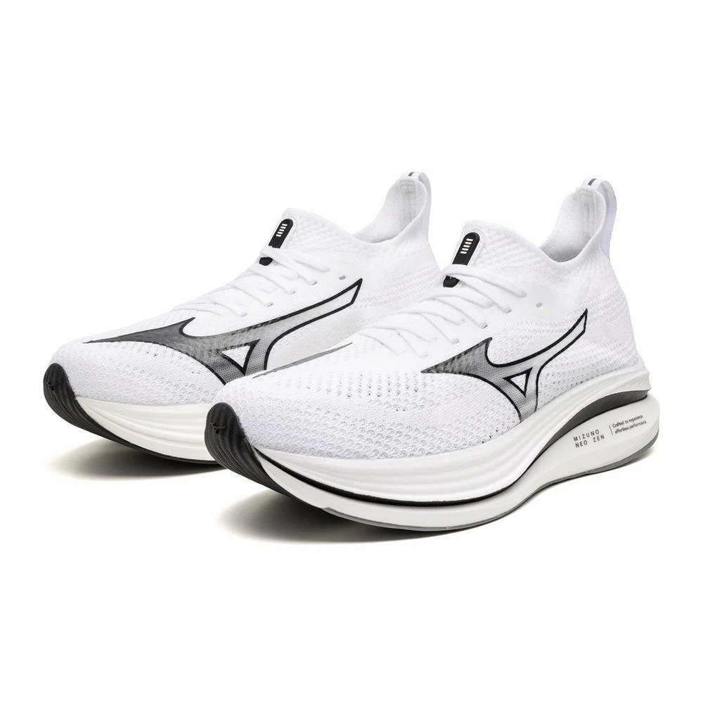 Mizuno Men's Neo Zen Running Shoe - White/Black- Regular (D) 8 Mizuno Men's Neo Zen Running Shoe - White/Black- Regular (D) - Image 6