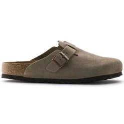 Birkenstock Boston Soft Footbed - Taupe - Medium/Narrow -Gazelle Sports 560771 side