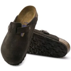 Birkenstock Boston Soft Footbed Mocha Suede- Regular/Wide -Gazelle Sports 660461 sole bost b