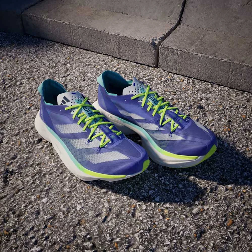 ADIDAS Adizero Adios Pro 3 Running Shoe - Cobalt Blue/Zero Metalic/Lucid Lemon - Regular (D) 4 ADIDAS Adizero Adios Pro 3 Running Shoe - Cobalt Blue/Zero Metalic/Lucid Lemon - Regular (D) - Image 2