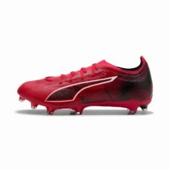 Men's Ultra 6 Match CP FG/AG Soccer Cleat - Puma Black/Fast Red/Fire Orchid - Regular (D) -Gazelle Sports AG Football Boots Unisex 2 108781 01