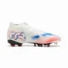 Men's Future 8 Pro FG/AG Soccer Cleat - Puma White/Puma Black/Glowing Red - Regular (D) -Gazelle Sports AG Football Boots Unisex 6