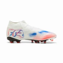 Men's Future 8 Pro FG/AG Soccer Cleat - Puma White/Puma Black/Glowing Red - Regular (D)