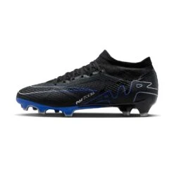 Nike Zoom Mercurial Vapor 15 Pro FG Soccer Cleat- Black/Chrome-Hyper Blue- Regular (D) -Gazelle Sports AURORA DJ5603 040 PHSLH000 2000