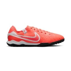 Nike All Gender Tiempo Legend 10 Pro TF Soccer Shoe - Hot Lava/White - Regular (D)