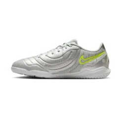 Nike Tiempo Legend 10 Academy IC Indoor Soccer Shoe - Metallic Silver/White/Volt - Regular (D) -Gazelle Sports AURORA DV4341 001 PHSLH001 2000