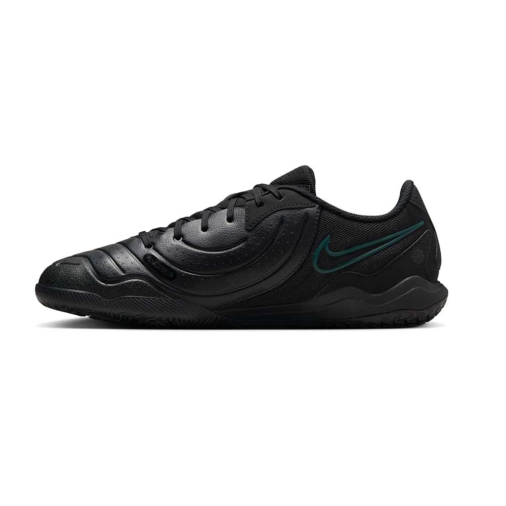 Nike Tiempo Legend 10 Academy Indoor/Court Low-Top Soccer Shoes - Black/Black/Deep Jungle - Regular (D) 4 Nike Tiempo Legend 10 Academy Indoor/Court Low-Top Soccer Shoes - Black/Black/Deep Jungle - Regular (D) - Image 2