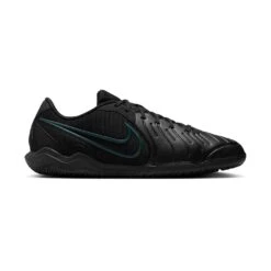 Nike Tiempo Legend 10 Academy Indoor/Court Low-Top Soccer Shoes - Black/Black/Deep Jungle - Regular (D)