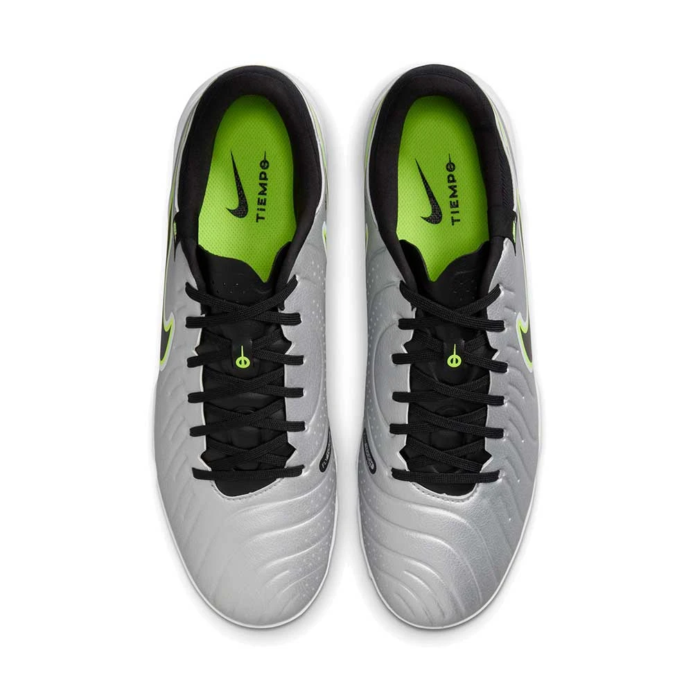 Nike Tiempo Legend 10 Academy TF Turf Soccer Shoe - Metallic Silver/White/Volt - Regular (D) 6 Nike Tiempo Legend 10 Academy TF Turf Soccer Shoe - Metallic Silver/White/Volt - Regular (D) - Image 4