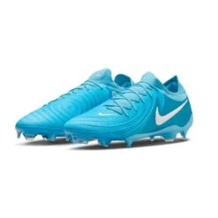 Nike All Gender Phantom GX II Pro FG Soccer Shoe - Blue Fury/White - Regular (D) -Gazelle Sports AURORA FJ2563 400 PHCFH001 2000