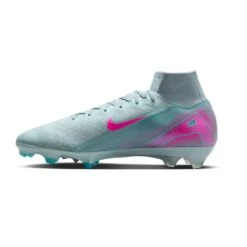 Nike All Gender Mercurial Zoom Superfly 10 Elite FG High-Top Soccer Cleats - Ocean Cube/Pink Blast - Regular (D) -Gazelle Sports AURORA FQ1454 301 PHSLH001 2000