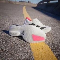 ADIDAS Men's Adios Pro 4 Running Shoe - Footwear White/core Black/silver Metallic - Regular (D) -Gazelle Sports Adizero Adios Pro 4 Shoes White JR1094 HM4