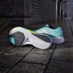 ADIDAS Men's Boston 13 Running Shoe - Flash Aqua/Ftwr White/Lucid Lemon - Regular (D) -Gazelle Sports Adizero Boston 13 Shoes Turquoise JS4945 HM4