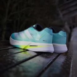 ADIDAS Men's Boston 13 Running Shoe - Flash Aqua/Ftwr White/Lucid Lemon - Regular (D) -Gazelle Sports Adizero Boston 13 Shoes Turquoise JS4945 HM6