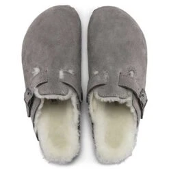 Birkenstock Boston Shearling - Stone - Regular/Wide -Gazelle Sports BostonShearling Stone 3