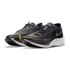 Nike Men's ZoomX Vaporfly Next % 2 Racing Shoe - Black/White/Metallic Gold Coin - Regular (D) -Gazelle Sports CU4111 001 PHCFH001 1500