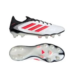 ADIDAS Men's Copa Pure III Elite FG Soccer Cleat - Ftrw White/Lucid Red/Core Black - Regular (D) -Gazelle Sports Copa Pure 3 Elite Firm Ground Cleats White ID9037 HM1