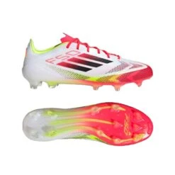 ADIDAS Men's F50 League FG Soccer Cleat - Cloud White/Core Black/Solar Yellow - Regular (D)