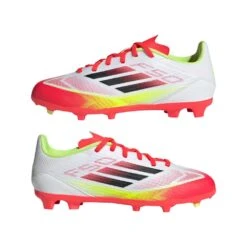 ADIDAS JR F50 League FG Soccer Cleat - Cloud White/Core Black/Solar Yellow - Regular (D) 16 ADIDAS JR F50 League FG Soccer Cleat - Cloud White/Core Black/Solar Yellow - Regular (D) -Gazelle Sports F50 League Firm Multi Ground Soccer Cleats Kids White IE3747 09 standard