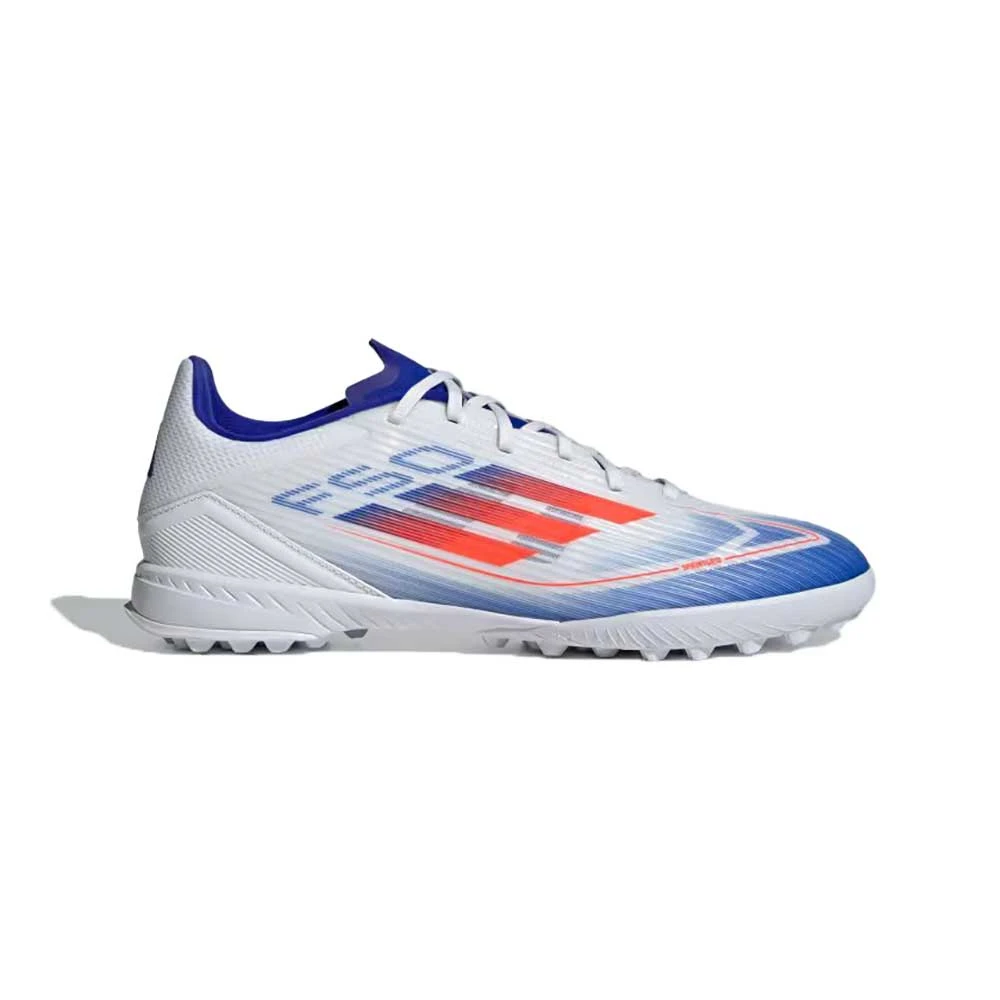 ADIDAS F50 League TF Soccer Shoe - Cloud White / Solar Red / Lucid Blue - Regular (D) 3 ADIDAS F50 League TF Soccer Shoe - Cloud White / Solar Red / Lucid Blue - Regular (D)