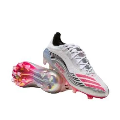ADIDAS Men's F50 Messi Elite FG Soccer Cleat - Cloud White/Lucid Red/Silver Metallic - Regular (D) 10 ADIDAS Men's F50 Messi Elite FG Soccer Cleat - Cloud White/Lucid Red/Silver Metallic - Regular (D) -Gazelle Sports F50 Messi Elite Firm Ground Cleats White JP5593 HM1