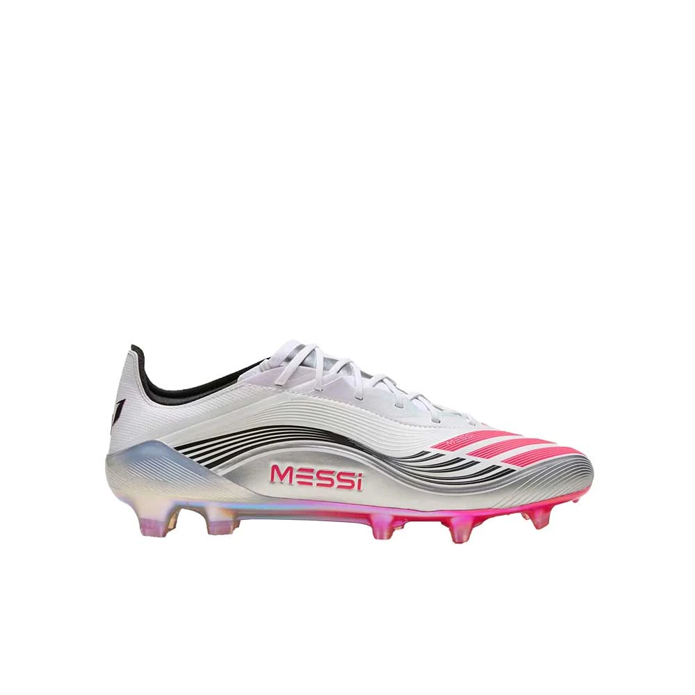 ADIDAS Men's F50 Messi Elite FG Soccer Cleat - Cloud White/Lucid Red/Silver Metallic - Regular (D) 3 ADIDAS Men's F50 Messi Elite FG Soccer Cleat - Cloud White/Lucid Red/Silver Metallic - Regular (D)