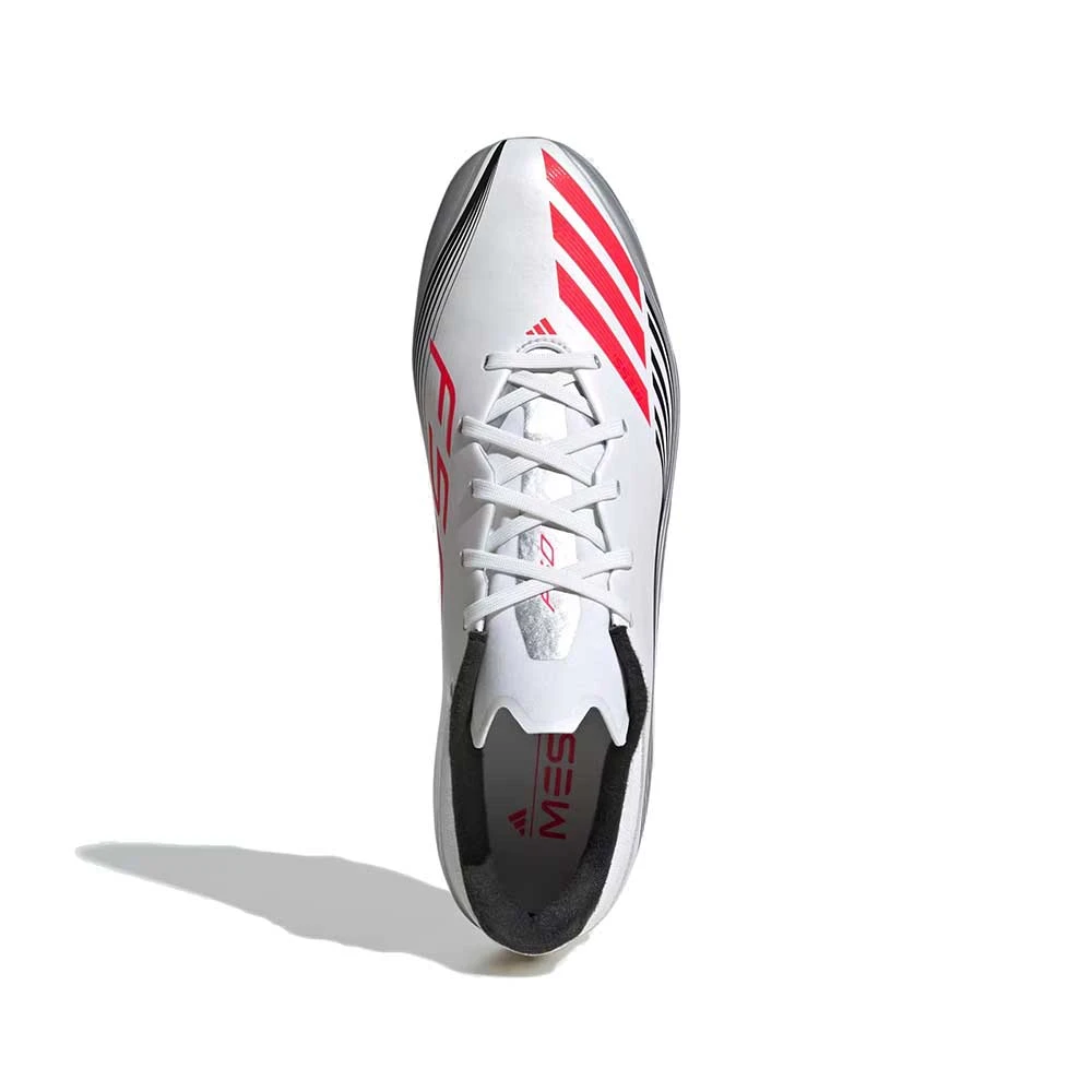 ADIDAS Men's F50 Messi League FG/MG Soccer Cleat - Cloud White/Lucid Red/Silver Met - Regular (D) 4 ADIDAS Men's F50 Messi League FG/MG Soccer Cleat - Cloud White/Lucid Red/Silver Met - Regular (D) - Image 2