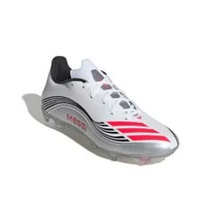 ADIDAS Men's F50 Messi League FG/MG Soccer Cleat - Cloud White/Lucid Red/Silver Met - Regular (D) 12 ADIDAS Men's F50 Messi League FG/MG Soccer Cleat - Cloud White/Lucid Red/Silver Met - Regular (D) -Gazelle Sports F50 Messi League Firm Multi Ground Cleats White JP7446 04 standard
