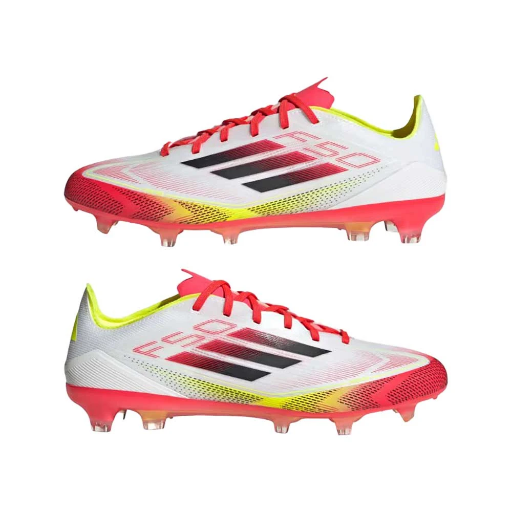 ADIDAS Men's F50 Pro FG Soccer Cleat - Cloud White/Core Black/Solar Yellow - Regular (D) 9 ADIDAS Men's F50 Pro FG Soccer Cleat - Cloud White/Core Black/Solar Yellow - Regular (D) - Image 7
