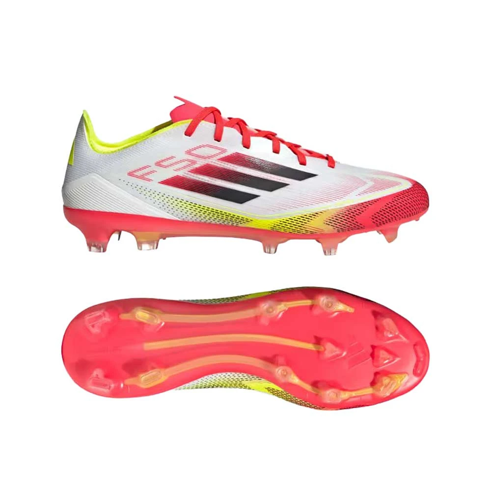 ADIDAS Men's F50 Pro FG Soccer Cleat - Cloud White/Core Black/Solar Yellow - Regular (D) 10 ADIDAS Men's F50 Pro FG Soccer Cleat - Cloud White/Core Black/Solar Yellow - Regular (D) - Image 8