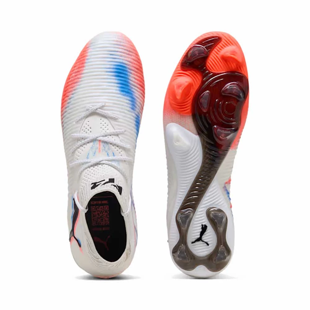 Men's Future 8 Match FG/AG Soccer Cleat - Puma White/Puma Black/Glowing Red - Regular (D) 7 Men's Future 8 Match FG/AG Soccer Cleat - Puma White/Puma Black/Glowing Red - Regular (D) - Image 5