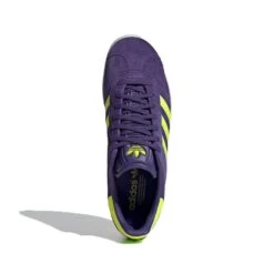ADIDAS Gazelle Messi Indoor Soccer Shoe - University Purple/Lucid Lemon/Footwear White - Regular (D) -Gazelle Sports Gazelle Messi Soccer Shoes Purple IH8164 02 standard