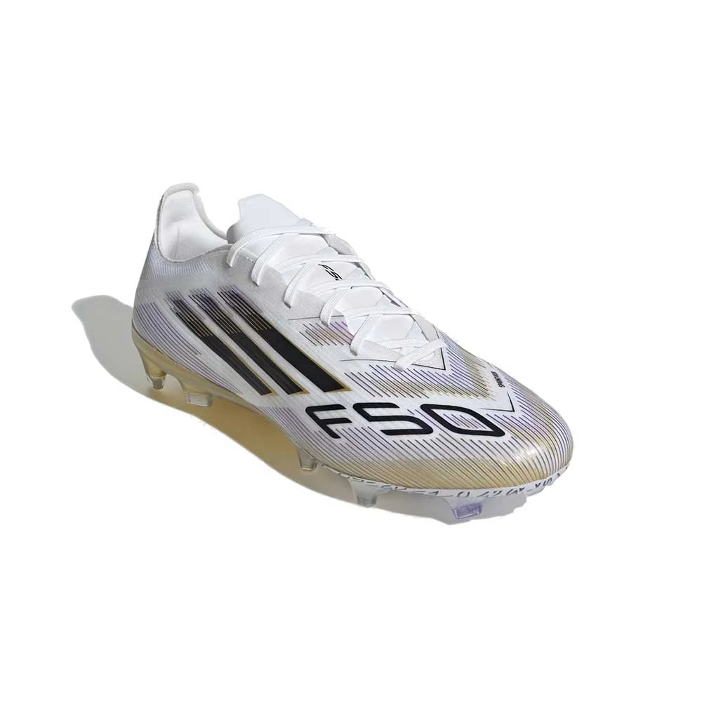 ADIDAS F50 Pro FG Soccer Cleat - Cloud White/Black/Gold Metallic - Regular (D) 4 ADIDAS F50 Pro FG Soccer Cleat - Cloud White/Black/Gold Metallic - Regular (D) - Image 2