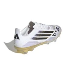 ADIDAS F50 Pro FG Soccer Cleat - Cloud White/Black/Gold Metallic - Regular (D) -Gazelle Sports JH7686 05 standard