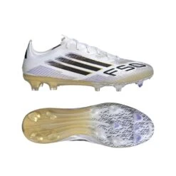 ADIDAS F50 Pro FG Soccer Cleat - Cloud White/Black/Gold Metallic - Regular (D) -Gazelle Sports JH7686 22 model