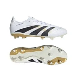 ADIDAS Predator League FG/MG Soccer Cleat - Cloud White/Core Black/Gold Metallic - Regular (D) -Gazelle Sports JI1116 22 model