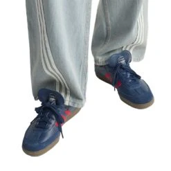 ADIDAS Men's Samba AFC Indoor Soccer Shoe- Night Indigo/Pure Ruby/Gum 5 - Regular (D) -Gazelle Sports JQ4037 HM7