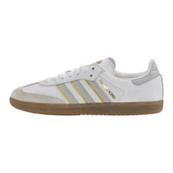 ADIDAS Men's Samba Real Soccer Shoe - Cloud White/Lght Solid Grey/Gum 4 - Regular (D) -Gazelle Sports JW4038 0002 Layer2