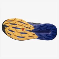 Salomon Men's Pulsar Trail Shoe - Black/Clematis Blue/Blazing Orange- Regular (D) -Gazelle Sports L41603200 da37cd5b886c4091b61da96c1603e347