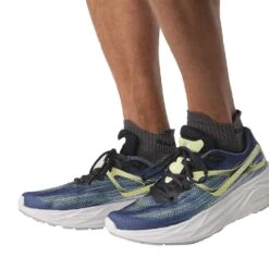 Salomon Men's Aero Glide Running Shoe- Blue Ashes/Dark Sapphire/Sunny Lime- Regular (D) -Gazelle Sports L47049200 7481c5f43c36e4a91ce83cf343a3c47e 4fdcdebe 1770 4cf6 b225 1490f2d8d436