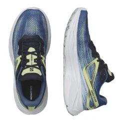 Salomon Men's Aero Glide Running Shoe- Blue Ashes/Dark Sapphire/Sunny Lime- Regular (D) -Gazelle Sports L47049200 9711a999038dd812d012c2d4b8b4500d