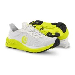 Topo Athletic Men's Cyclone Running Shoe - White/Lime - Regular (D) -Gazelle Sports M045 WHTLIM 5