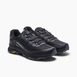 Merrell Men's Moab Speed GoreTEX Hiking Shoe - Black/Asphalt - Regular (D) -Gazelle Sports MRLM J067083 021621 S21 004