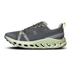 On Running Men's Cloudsurfer Trail Running Shoe - Iron/Lima - Regular (D) -Gazelle Sports Medium PNG 3ME10112463 cloudsurfer trail fw24 iron lima m g4