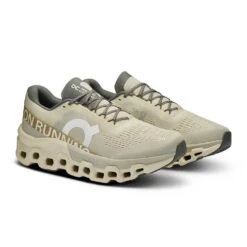 On Running Men's Cloudmonster 2 Running Shoe - Cream/Ice - Regular (D) -Gazelle Sports Medium PNG 3ME10122569 cloudmonster 2 fw24 cream ice m g6