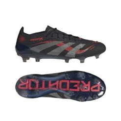 ADIDAS Men's Predator Elite FG Soccer Cleat - Core Black/Grey Four/Lucid Red - Regular (D) -Gazelle Sports Predator Elite Firm Ground Cleats Black ID3878 22 model