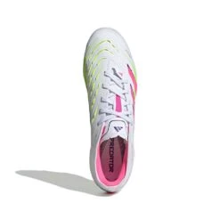 ADIDAS Men's Predator Pro FG Soccer Cleat - Cloud White/Lucid Pink/Lucid Lemon - Regular (D) -Gazelle Sports Predator Pro Firm Ground Cleats White ID3855 02 standard